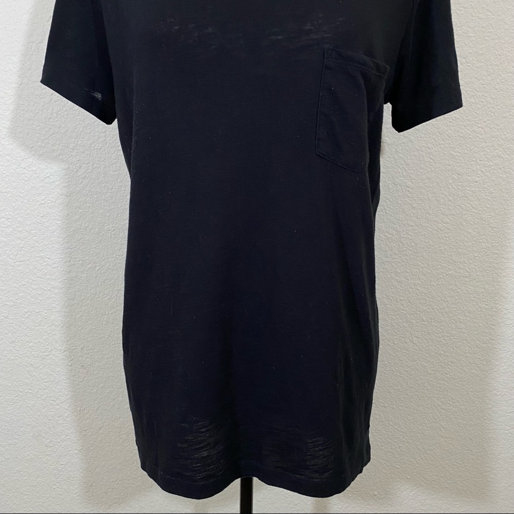 Pink VS sz:L Black Short Sleeve High-Low Sheer Tee - Picture 6 of 12